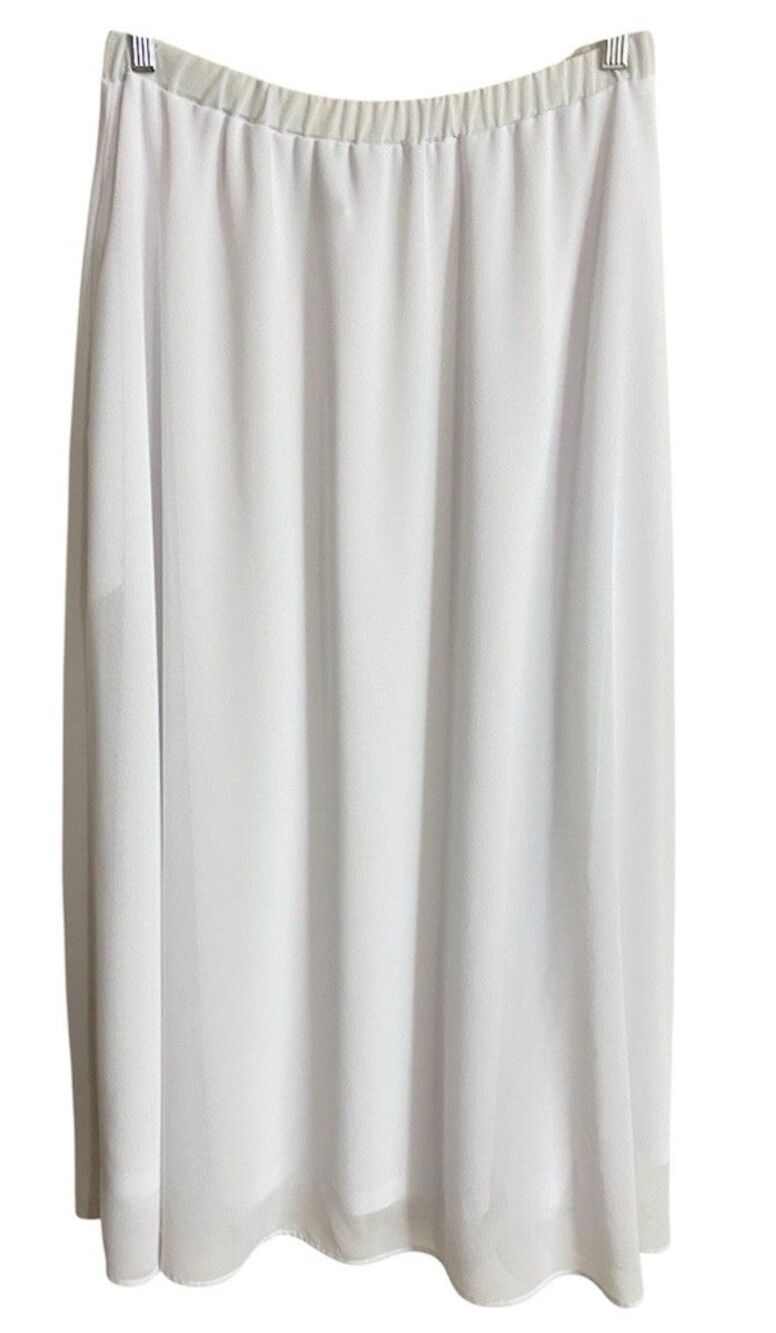 Jody California Y2K Gathered Skirt Size M White Lined Summer Wedding Fem Fairy